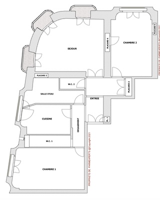 Winter Immobilier - квартира - Nice - Fleurs Gambetta - Nice - plan